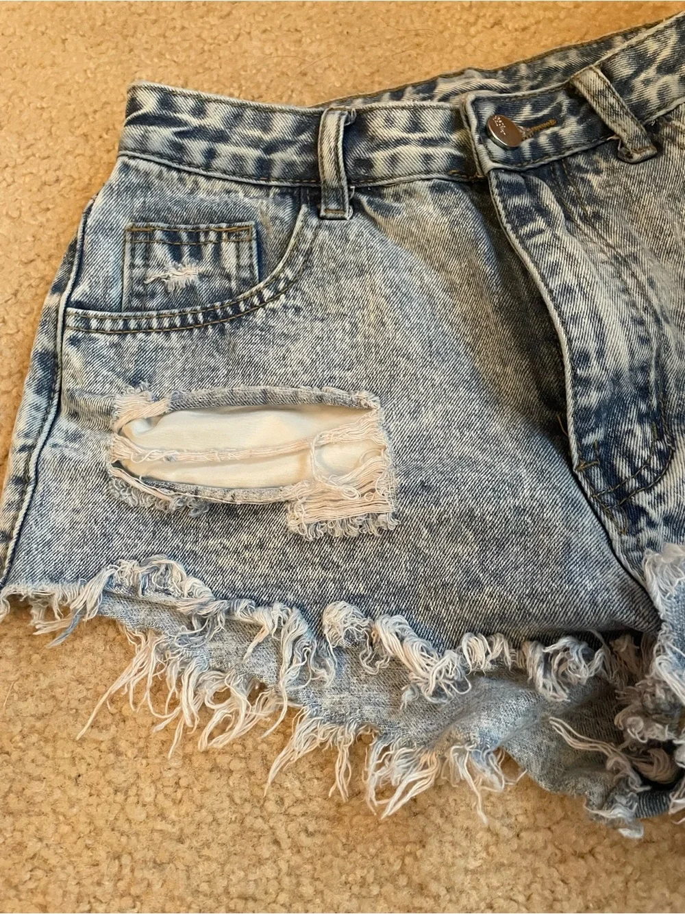 Shein Frayed Denim Shorts